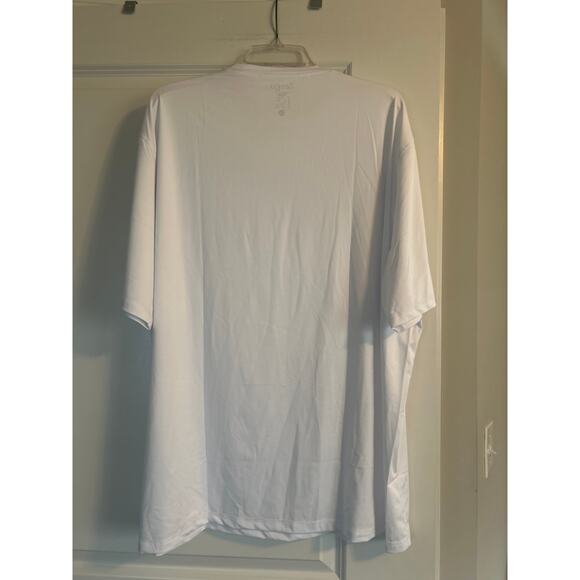 #2NWT Zengjo White Dri Fit T Shirt Short Sleeve Polyester/Spandex Men's Size XXL - Picture 4 of 5